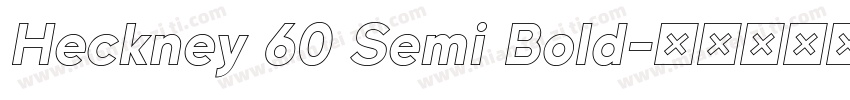 Heckney 60 Semi Bold字体转换